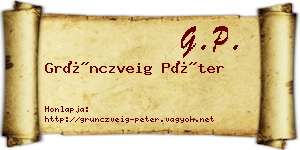 Grünczveig Péter névjegykártya